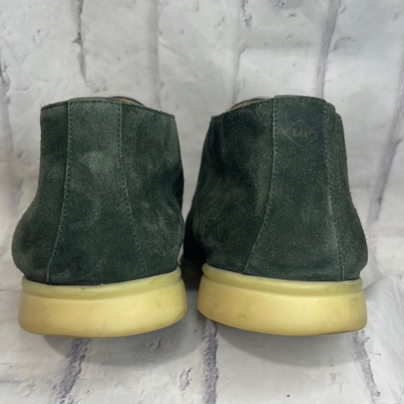 Loro Piana Open Walk Chukka Ankle Boots Moss Green Suede - Picture 3 of 14